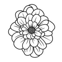 Hand drawn simple flower illustration vector