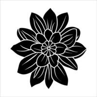 Hand drawn simple flower illustration vector