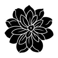 Hand drawn simple flower illustration vector