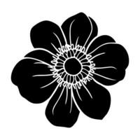 Hand drawn simple flower illustration vector