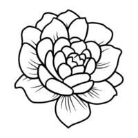 Hand drawn simple flower illustration vector