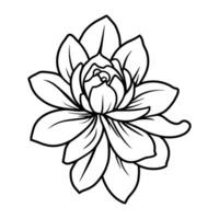 Hand drawn simple flower illustration vector