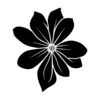 Hand drawn simple flower illustration vector