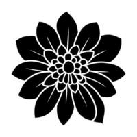 Hand drawn simple flower illustration vector