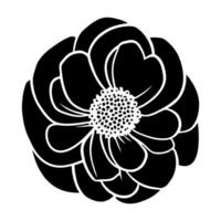 Hand drawn simple flower illustration vector