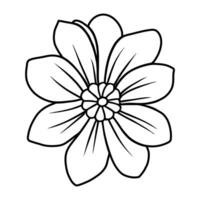 Hand drawn simple flower illustration vector