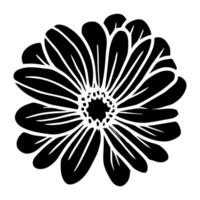 Hand drawn simple flower illustration vector