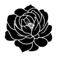 Hand drawn simple flower illustration vector