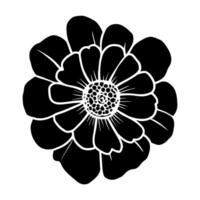 Hand drawn simple flower illustration vector