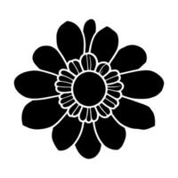 Hand drawn simple flower illustration vector