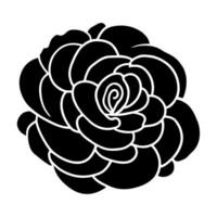 Hand drawn simple flower illustration vector