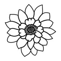 Hand drawn simple flower illustration vector