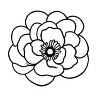 Hand drawn simple flower illustration vector