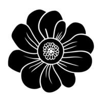 Hand drawn simple flower illustration vector