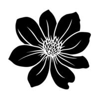 Hand drawn simple flower illustration vector