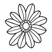 Hand drawn simple flower illustration vector