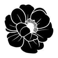 Hand drawn simple flower illustration vector