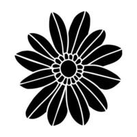 Hand drawn simple flower illustration vector