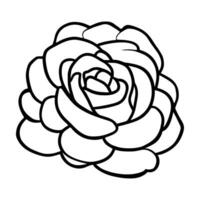 Hand drawn simple flower illustration vector