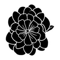 Hand drawn simple flower illustration vector