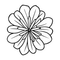 Hand drawn simple flower illustration vector