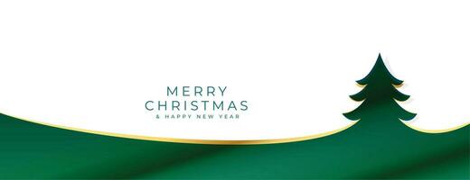 elegant merry christmas occasion banner in paper style vector