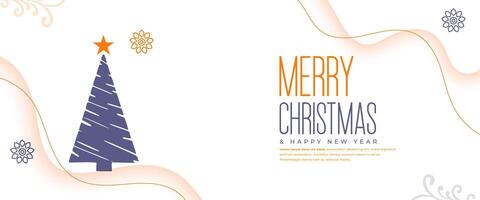 elegant merry christmas and new year eve holiday season wallpaper vector
