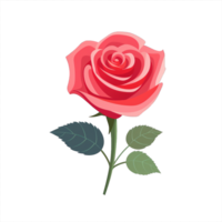 ai gerado rosa flor ilustração isolado png