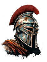 AI generated Knight Head Warrior png