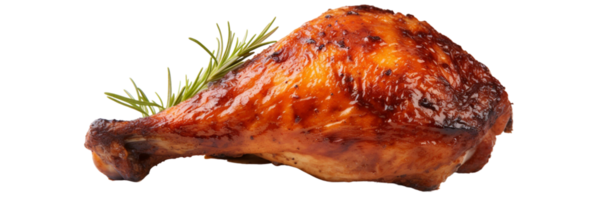 ai généré une poulet jambe sur une transparent Contexte png