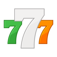 Luck number 777. The symbol for slots games of Irish flag. Patricks day icon. png