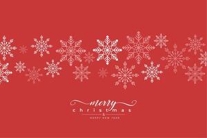 merry christmas winter season background with snowflake decor vector