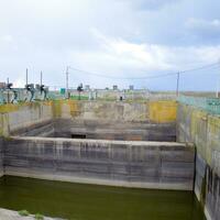 Buffer tanks at the waterway opening gateways photo