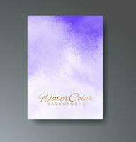 Cards with watercolor background. Design for your cover, date, postcard, banner, logo. vector