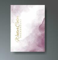 Cards with watercolor background. Design for your cover, date, postcard, banner, logo. vector