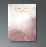 Cards with watercolor background. Design for your cover, date, postcard, banner, logo. vector