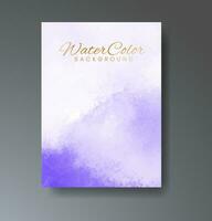 Cards with watercolor background. Design for your cover, date, postcard, banner, logo. vector