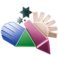 3d astratto forme png