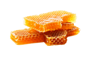 AI generated Honeycombs isolated on a transparent background png