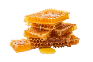 AI generated Honeycombs isolated on a transparent background png