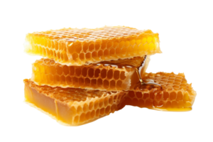 AI generated Honeycombs isolated on a transparent background png