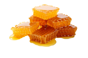 AI generated Honeycombs isolated on a transparent background png