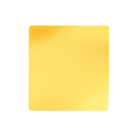 yellow sticky note on transparent background png