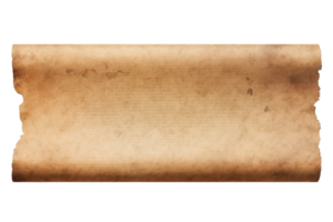 AI generated old parchment scroll on transparent background png