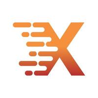 INITIAL LETTER X WITH TECNOLOGY STYLE vector