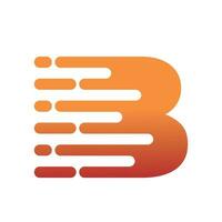 INITIAL LETTER B WITH TECNOLOGY STYLE vector