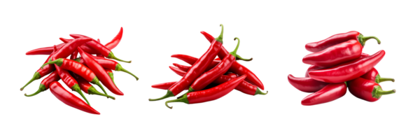 ai gegenereerd rood Chili paprika's Aan transparant achtergrond png