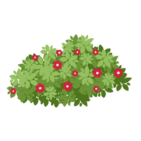 arbusto com flores ilustração png