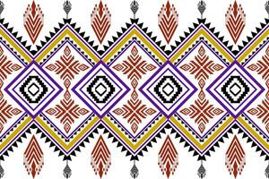 Ethnic Figure aztec embroidery style. Geometric ikat oriental traditional art pattern.Design for ethnic background,wallpaper,fashion,clothing,wrapping,fabric,element,sarong,graphic,vector illustration vector