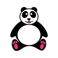 cute panda bear animal cartoon vector illustration design graphic flat style. cute animal design elements. Suitable for use as a complement to children's designs.